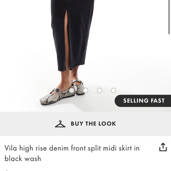 ASOS Black Denim Maxi Skirt - Picture 7 of 7